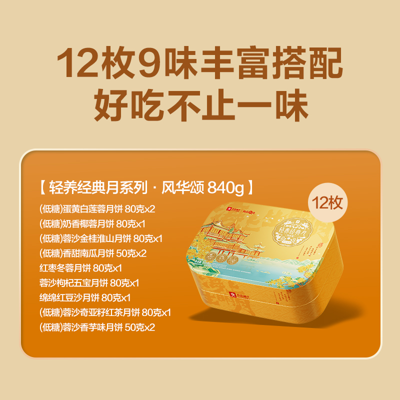 【良品铺子】轻养经典月·风华颂840g