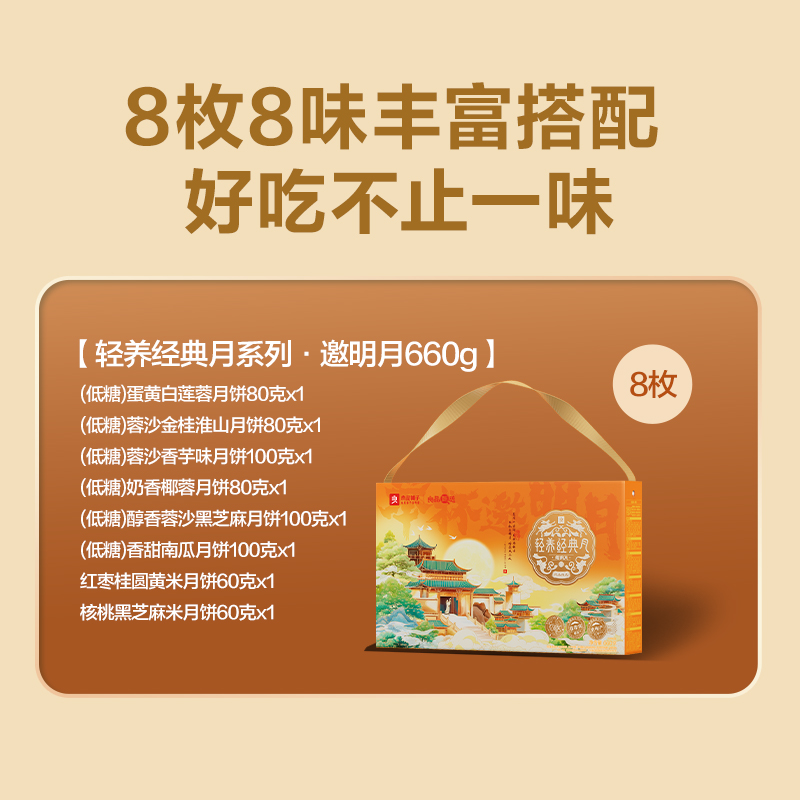 【良品铺子】轻养经典月·邀明月660g